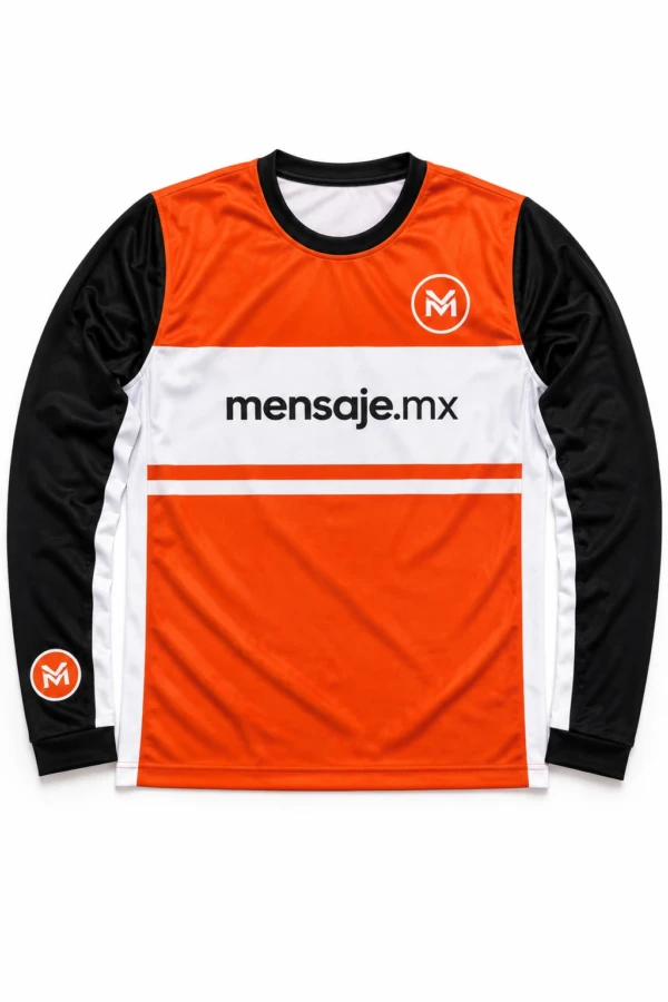 Playera sublimada cuello redondo manga larga para caballero – Decreto